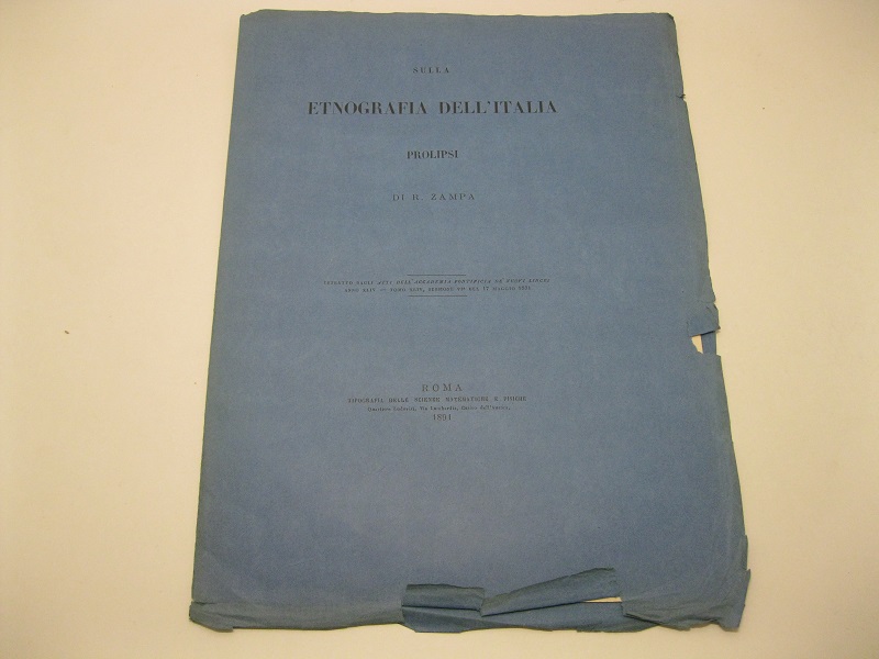 Sulla etnografia dell'Italia - Prolipsi di R. Zampa
